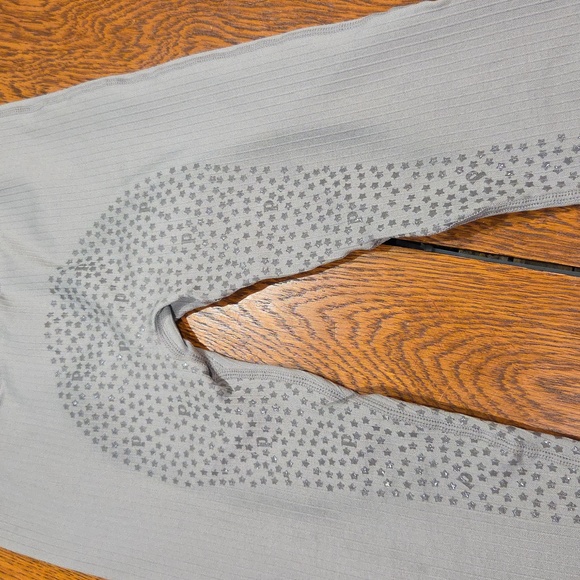 Pomme Light Gray Equestrian Silicone Full Seat Riding Tights Breeches Size XS - Picture 10 of 13